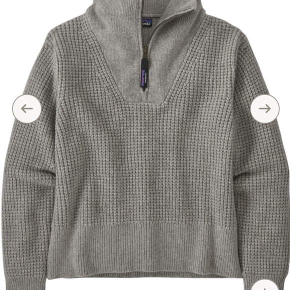 Patagonia Recycled Wool Blend, 1/4 zip Sweater L - Picture 2 of 9